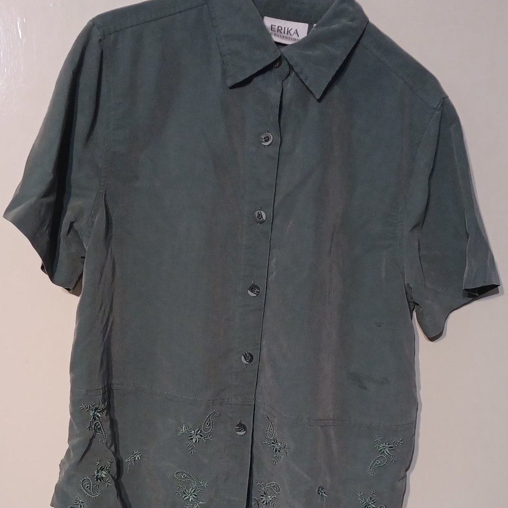 Erika Collection Green Women's Top Size M